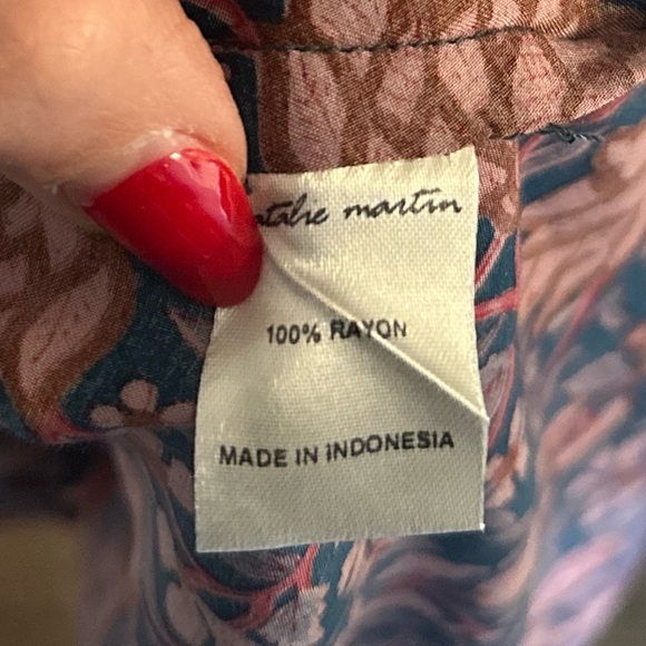 Natalie Martin Tova Dress Dahlia Indigo Floral Boho Midi Dress Size Small - Picture 9 of 10